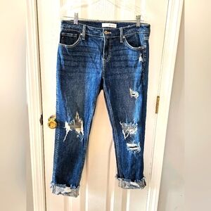 KanCan Blue Boyfriend Jeans Relaxed Distressed 7 / 27